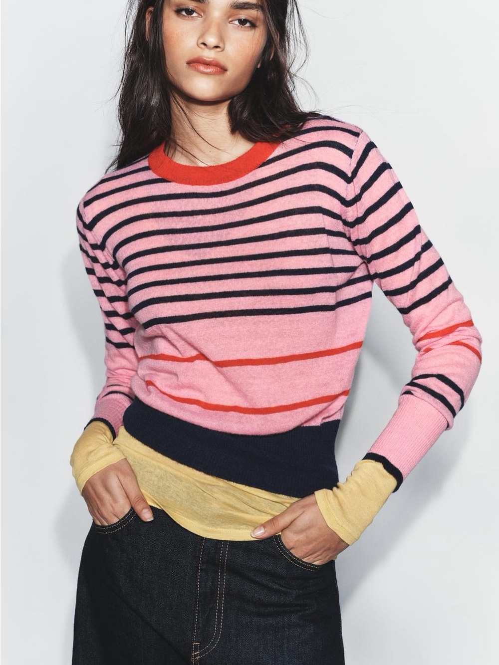 Zara STRIPED KNIT JUMPER STRIPES3920/226/105